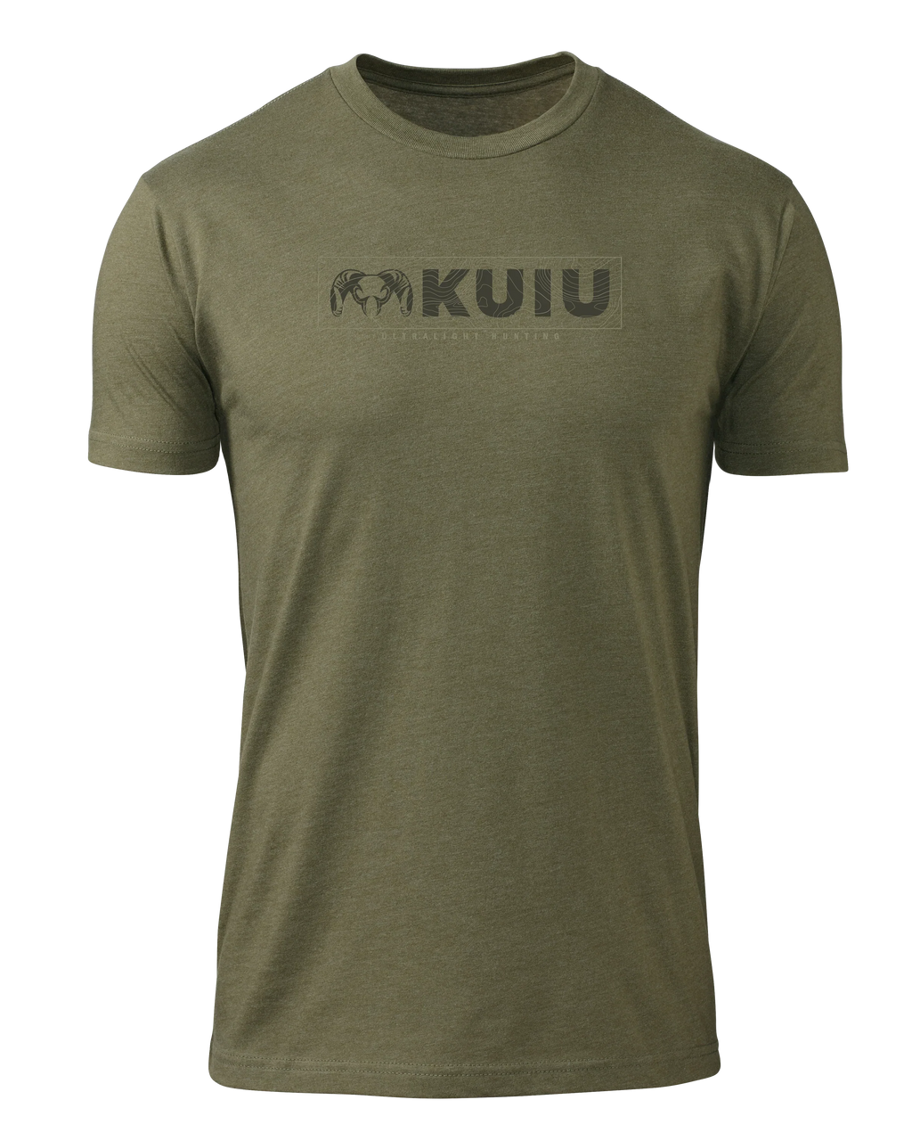 KUIU Topo Block Logo T-Shirt | Military Green